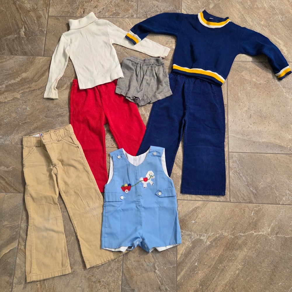 Vintage Toddler Boys Clothing Lot JCPenney Toddletime Billy the Kid 70s 80s‎